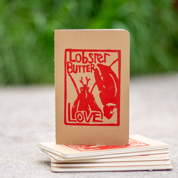 lobster butter love mini notebook