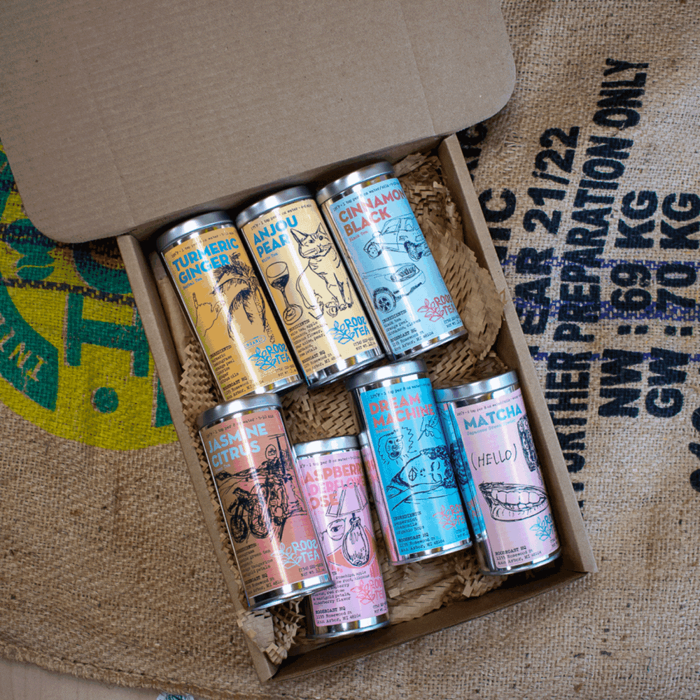RoosRoast Teas in a Build a Box coffee gift box 