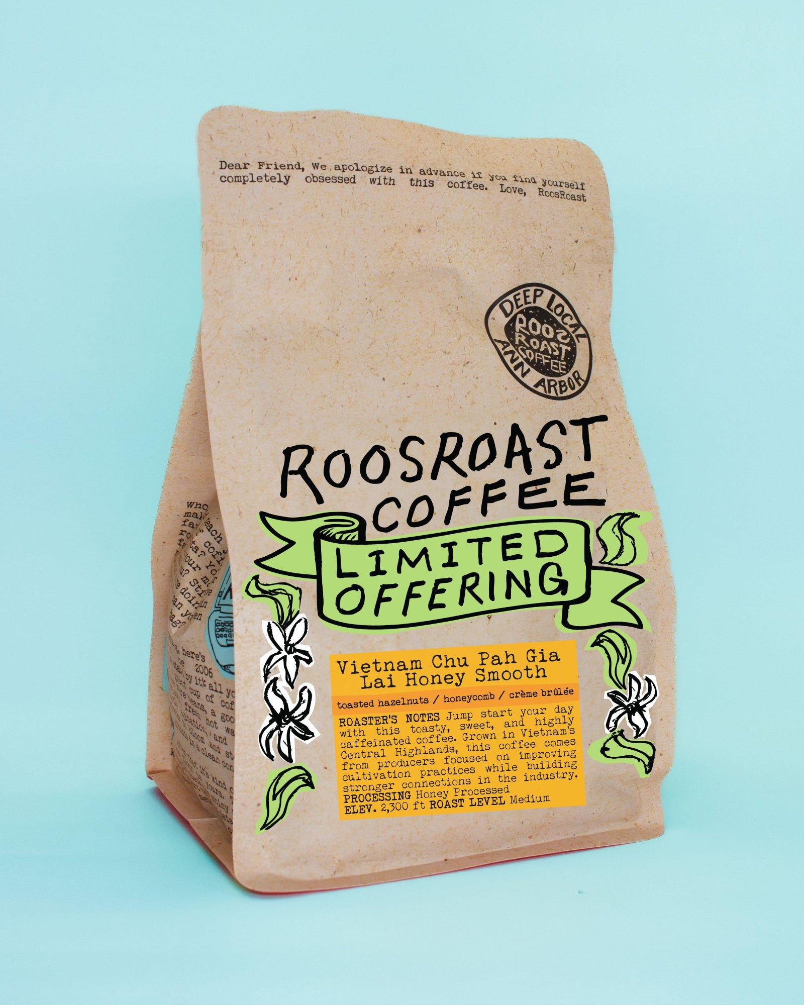 bag of vietnam single origin coffee