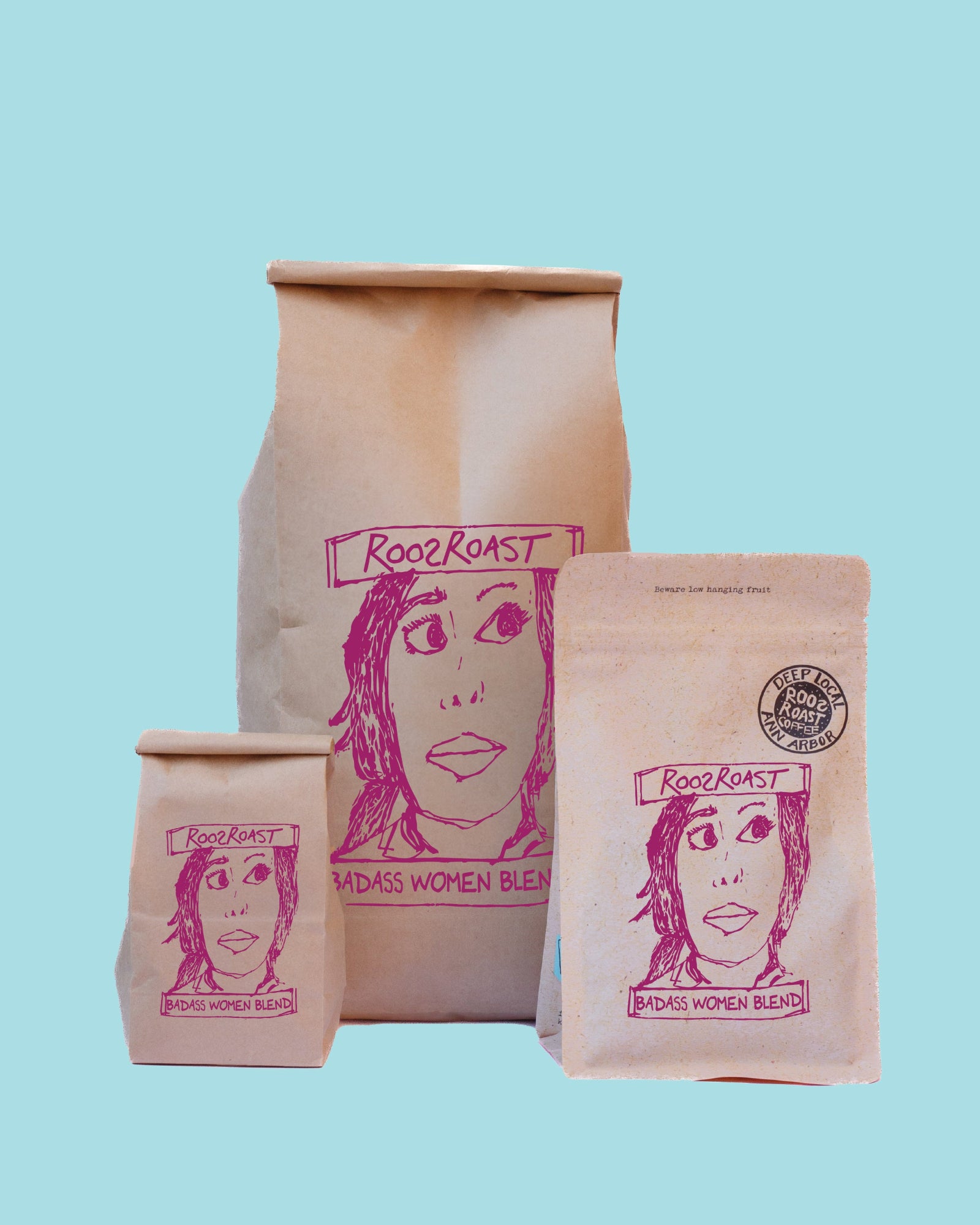bad ass women three sizes roosroast coffee