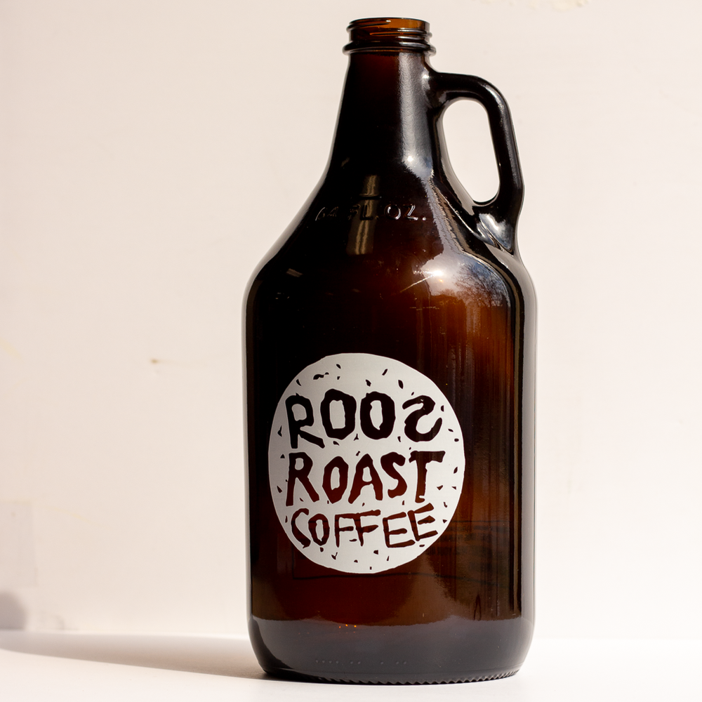 refillable growler from roosroast