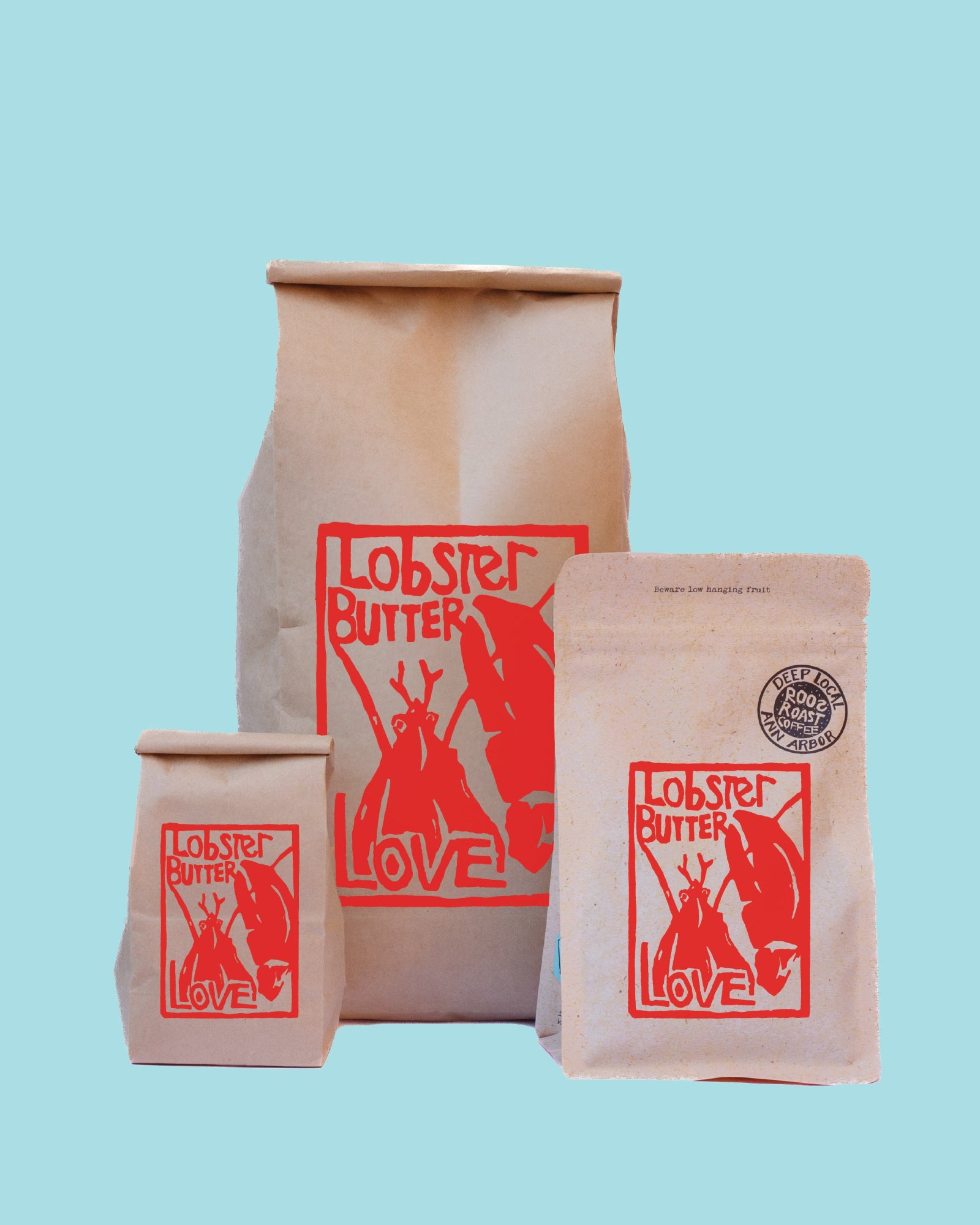 three sizes of lobster butter love