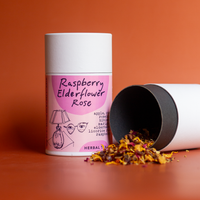 raspberry elder flower rose herbal tea