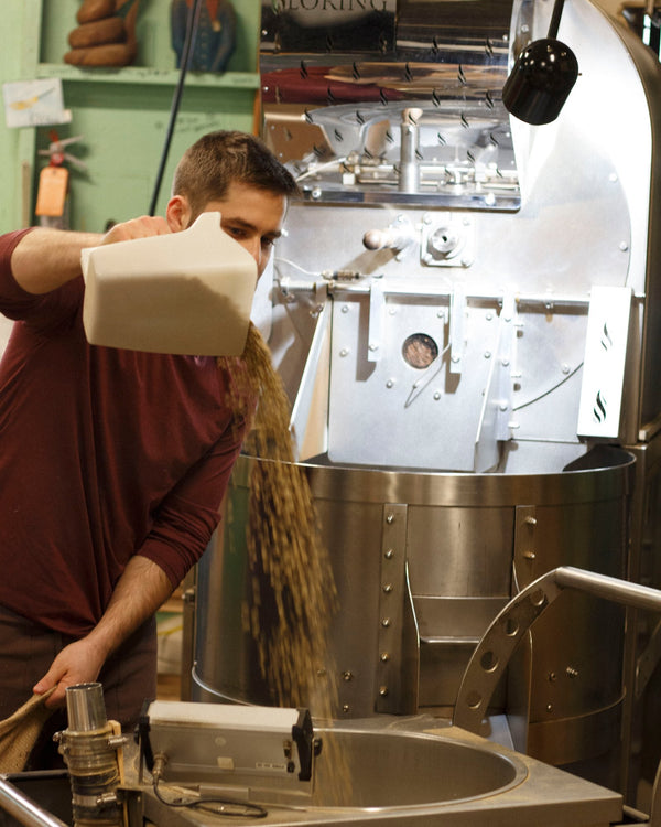 roaster roasting coffee