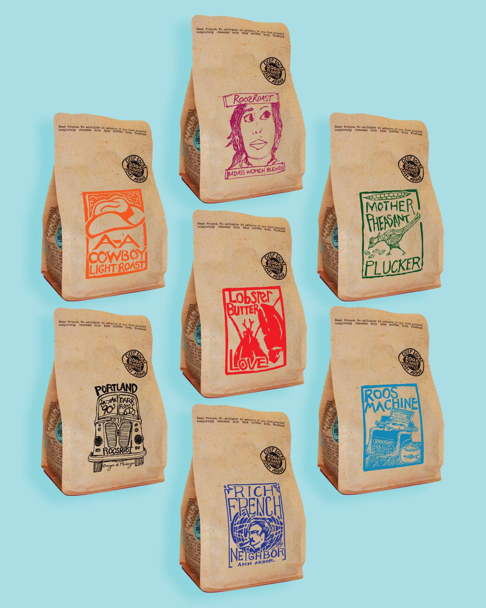 seven bags of coffee one pound try every blend 